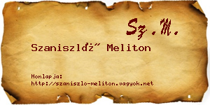 Szaniszló Meliton névjegykártya